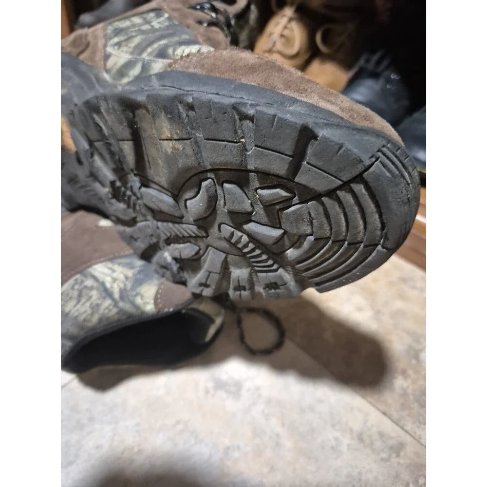 Ozark Trail Mens Hiking Boots Size 11 Waterproof Brown Camouflaged Camo Lace up